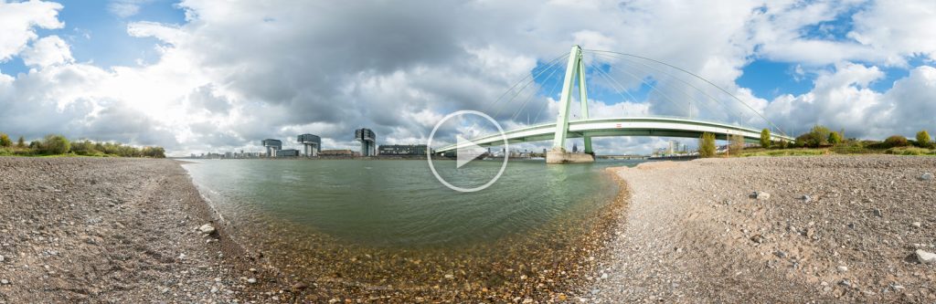 Rheinkilometer 687,2 – Severinsbrücke | 360°x180°-Panorama von Chris Witzani | 10.2017
