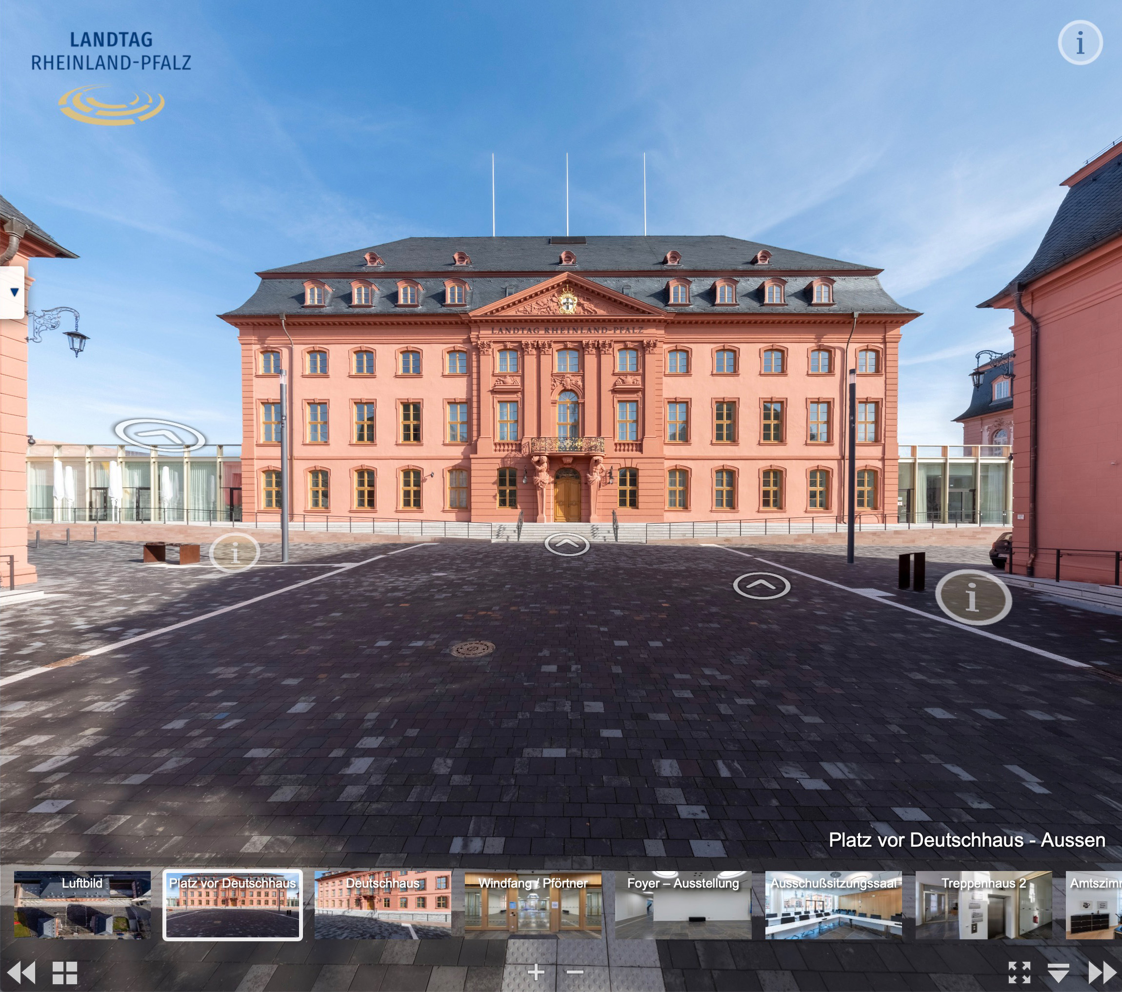 Virtuelle Tour durch den Landtag Rheinland-Pfalz von Chris Witzani, schnurstracks gestaltung und interaktion