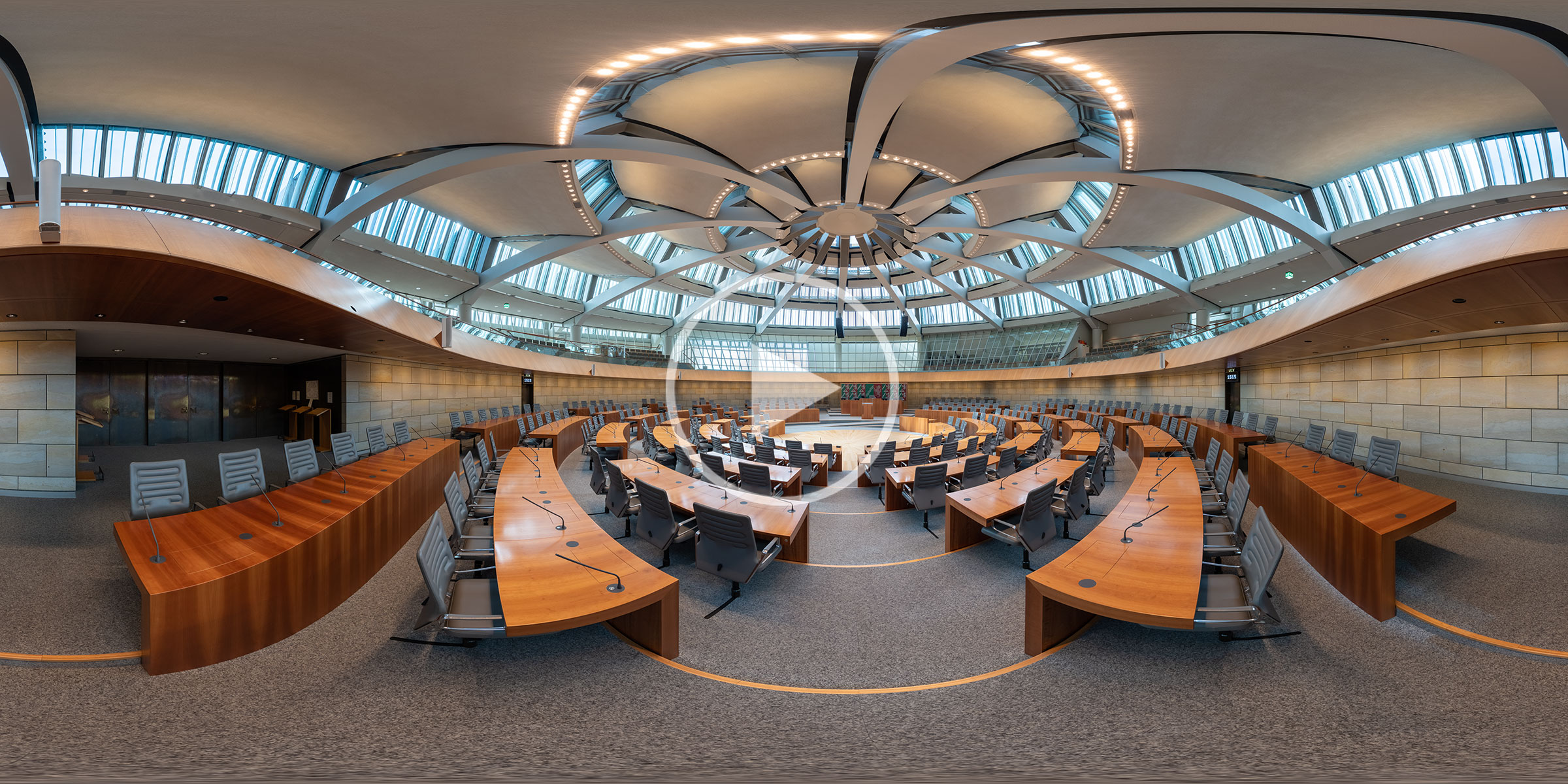 Kugelpanorama Plenarsaal Abgeordnetensitze Landtag NRW | #230331