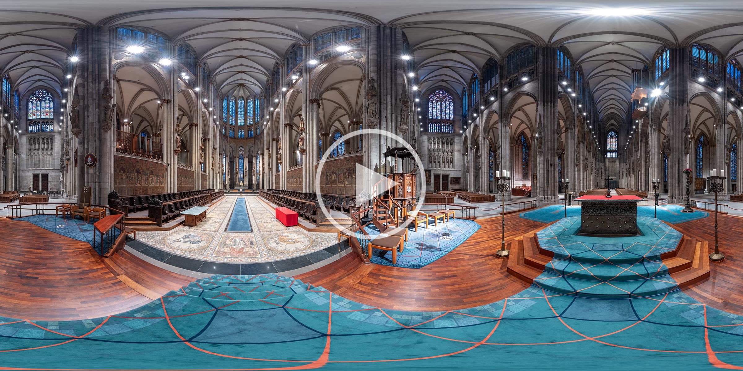 Hauptaltar im Kölner Dom | 360°-Panoramafotografie von Chris Witzani 