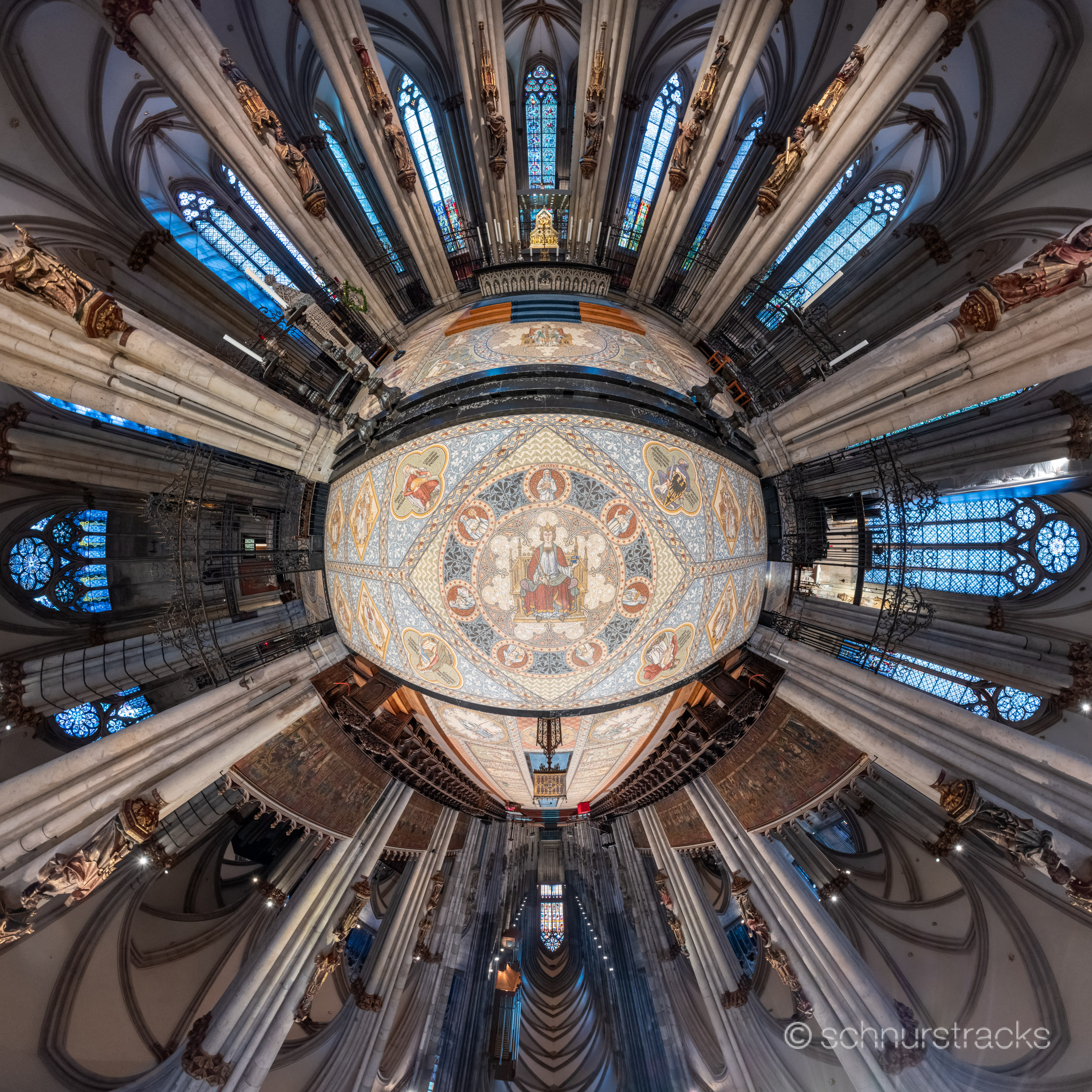 Little Planet Kölner Dom Binnenchor #260429-5-0448
