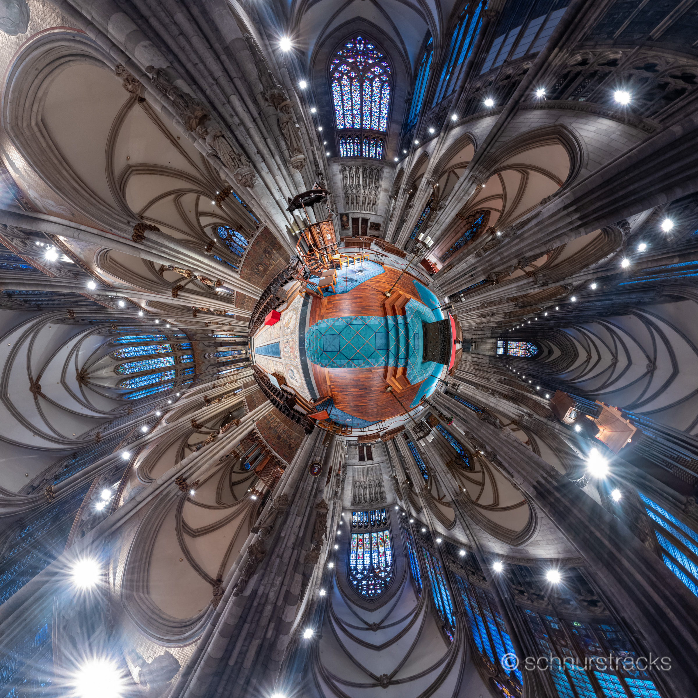 Kugelpanorama am Vierungsaltar im Kölner Dom