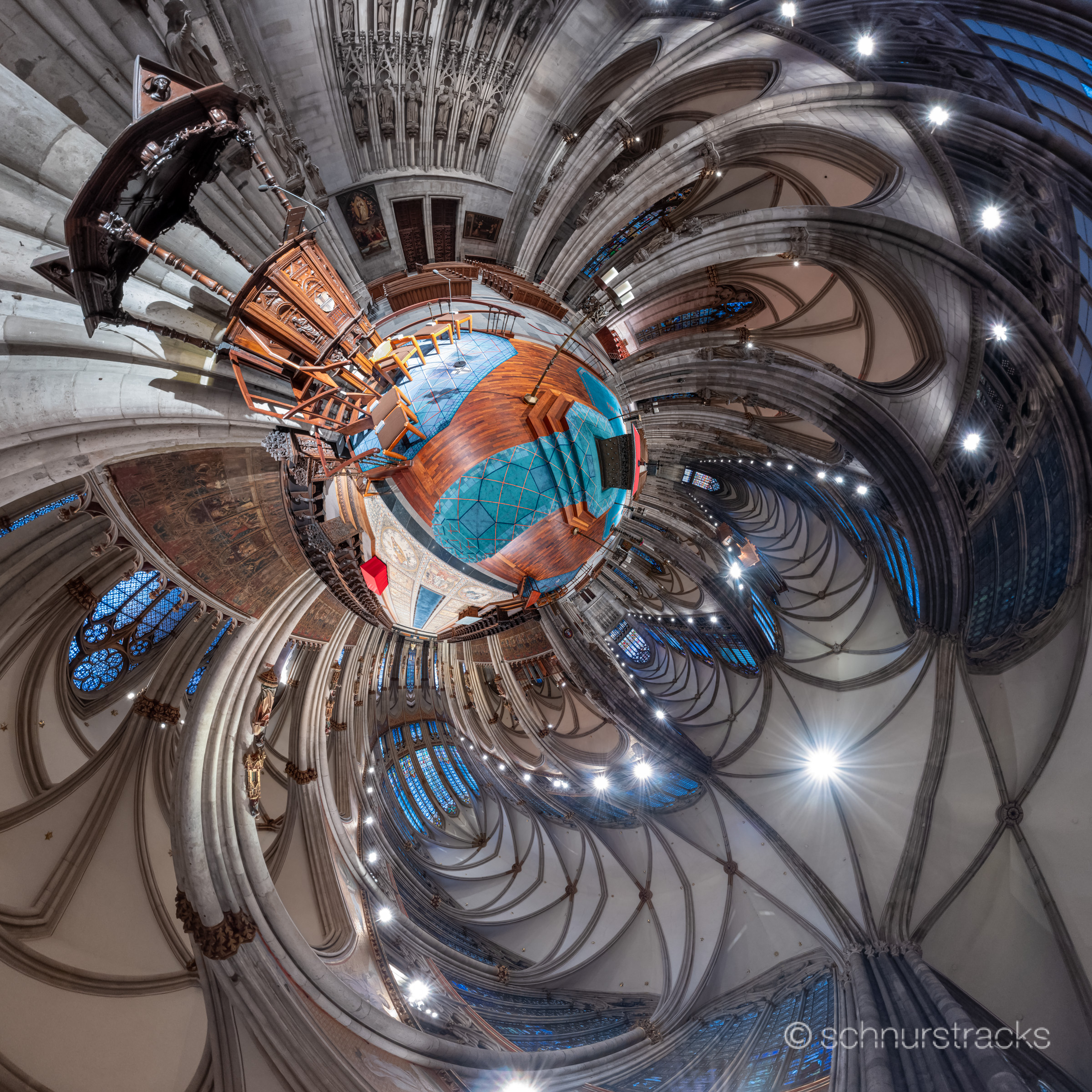 Kugelpanorama am Vierungsaltar im Kölner Dom